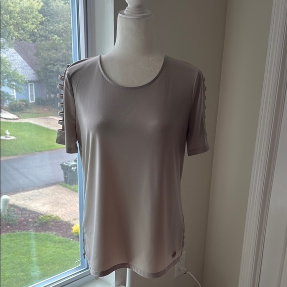 Michael Kors Tops - Michael Kors Tan Short Sleeve Top